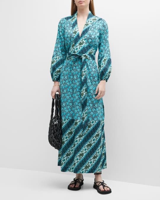 Figue Starlight Floral-Print Belted Maxi Dress | Neiman Marcus