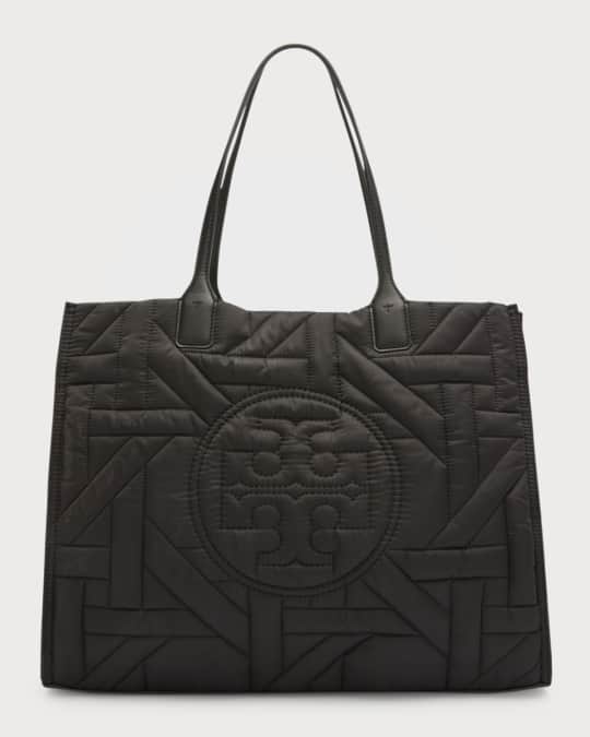 Tory Burch Ella Basketweave Monogram Tote Bag Neiman Marcus