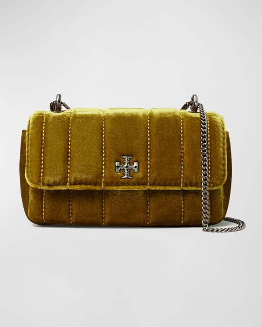 Tory Burch KIra Mini Padded Velvet Shoulder Bag | Neiman Marcus