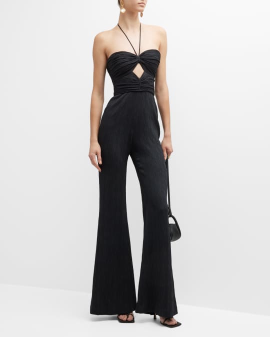 Jada Keyhole Halter Wide Leg Jumpsuit