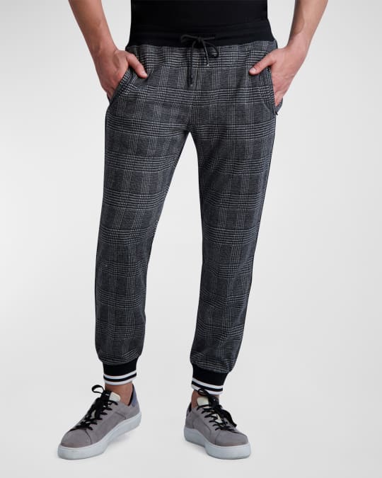 Plaid track pants mens 2025