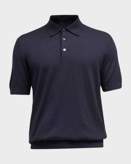 ZEGNA Men s Cotton Cashmere Polo Shirt Neiman Marcus