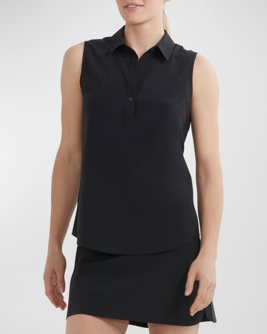 NIC+ZOE Tech Stretch Collared Tank Top Neiman Marcus