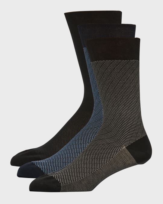 Brioni Men's 3-Pack Cotton Crew Socks | Neiman Marcus