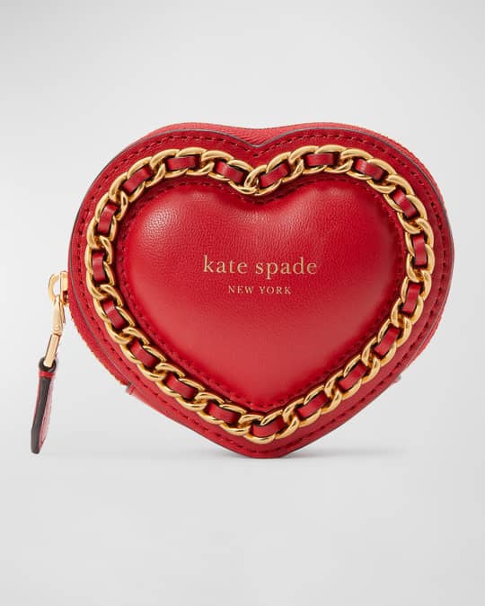 kate spade new york amour heart chain coin pouch bag