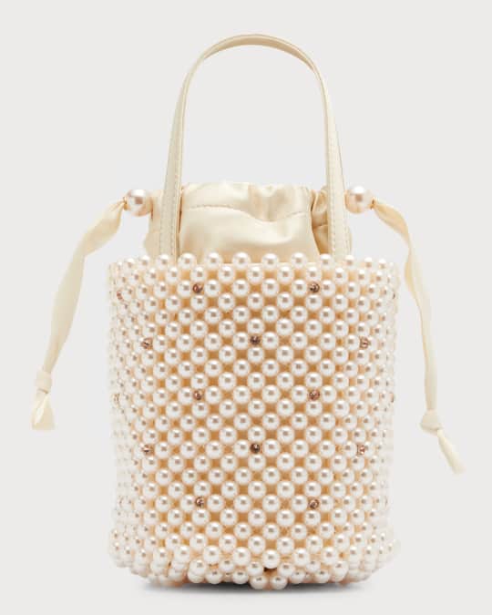 purl pearly small bucket bag