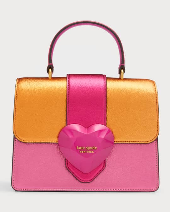 kate spade new york bijou mini heart colorblock metalic top