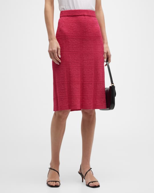 Plaid knit deals pencil skirt