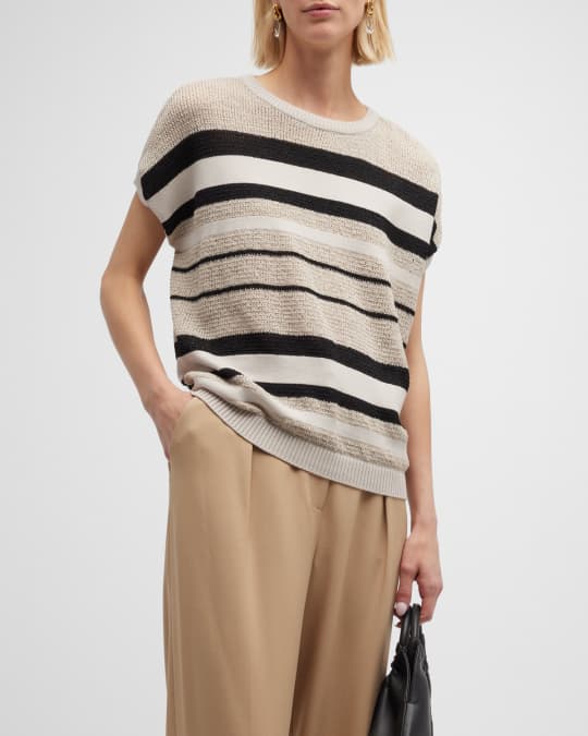 Louis Vuitton Mixed Stripes Rib Knit Crop Top