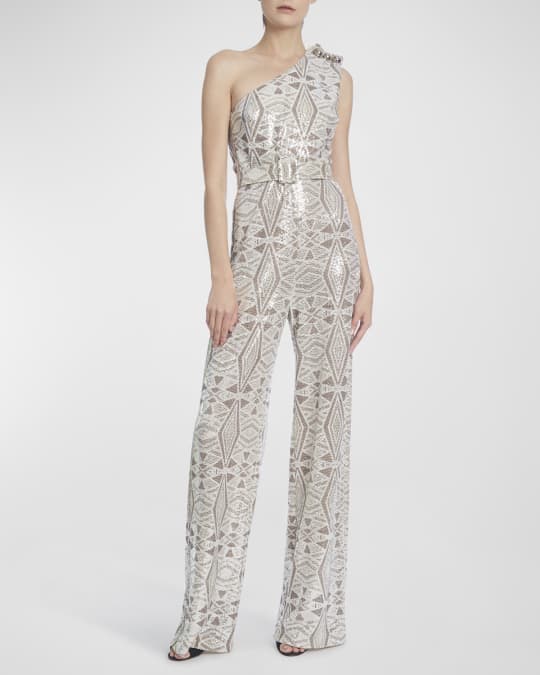 Neiman marcus sequin jumpsuit shop