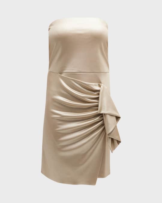 Cesaria Splendid Strapless Ruffle Dress