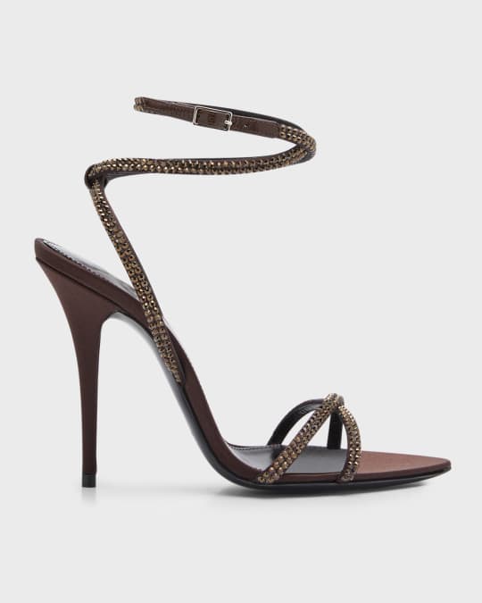 Gippy Crystal Ankle Strap Sandals