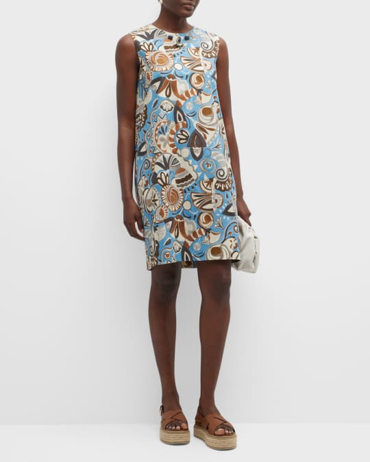 Max Mara Alessia Printed Short Dress | Neiman Marcus