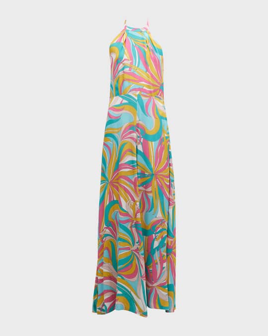 ★【MONCLER】Abito maxi in crepe de chine★マキシドレス Moncler Crêpe de Chine Maxi Dress | REVERSIBLE