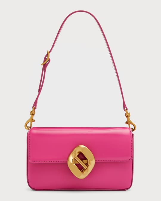 Small Oversize Ring Leather Shoulder Bag