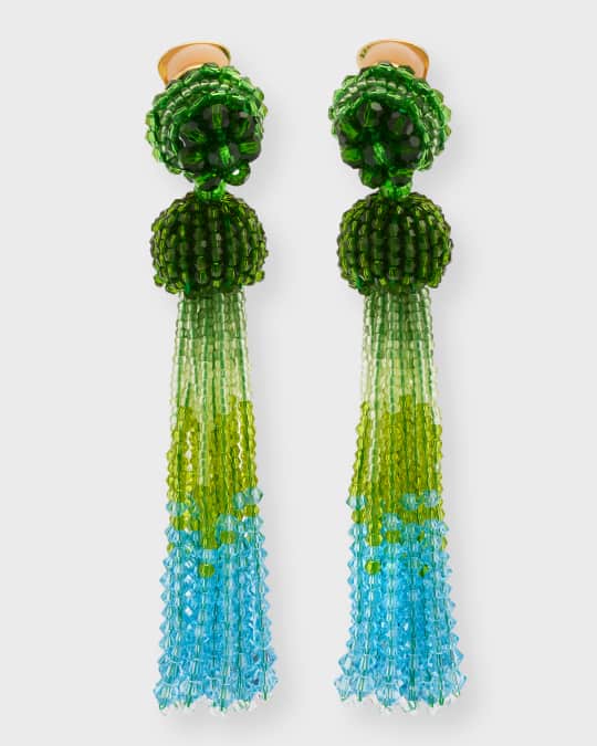 Oscar de la renta tassel earrings knock off top