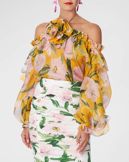 Halter feather flower applique bowknot ruffle maxi dress