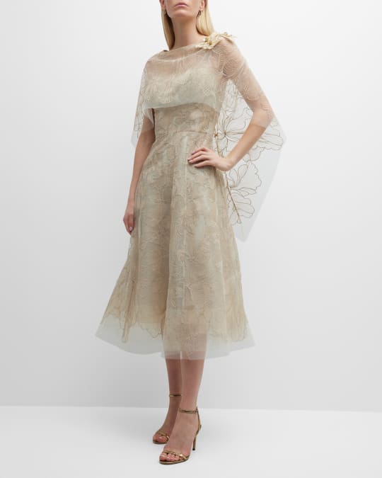 Teri jon tulle midi dress hotsell
