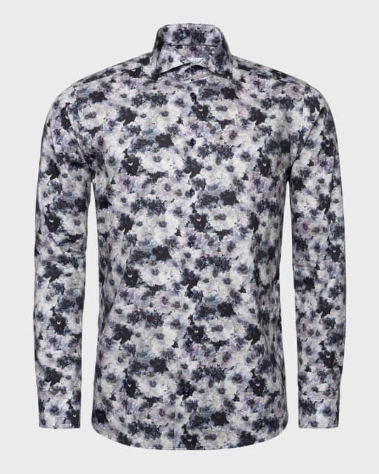 Eton Men's Slim Fit Floral Cotton-Tencel™ Dress Shirt | Neiman Marcus