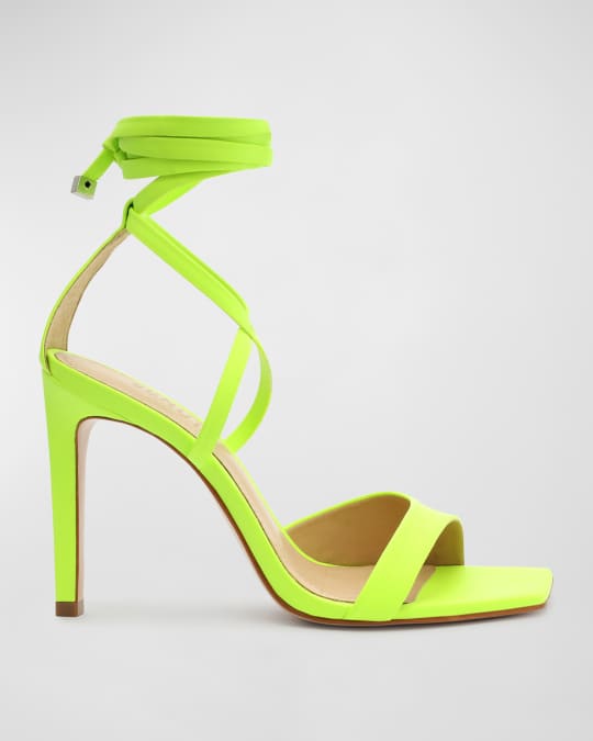 Schutz Bryce Ankle-Wrap Stiletto Sandals Neiman Marcus