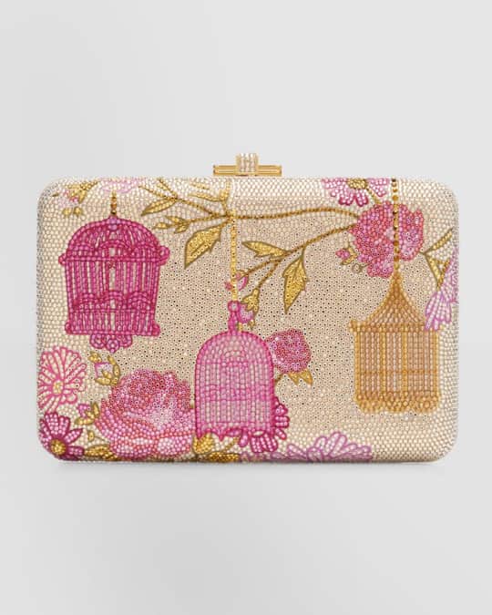 Judith Leiber Couture Botanica Slim Slide Clutch Bag Neiman Marcus