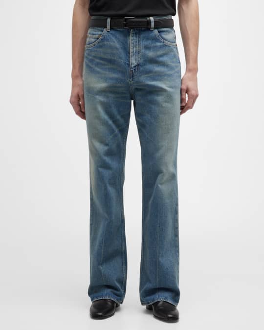 Saint Laurent Men's 70s Flare Denim Jeans | Neiman Marcus