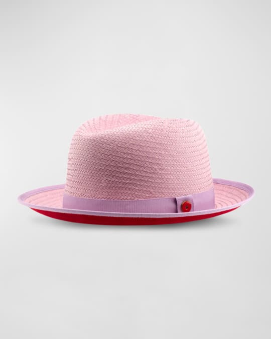 Keith James Men's King Straw Fedora Hat Neiman Marcus