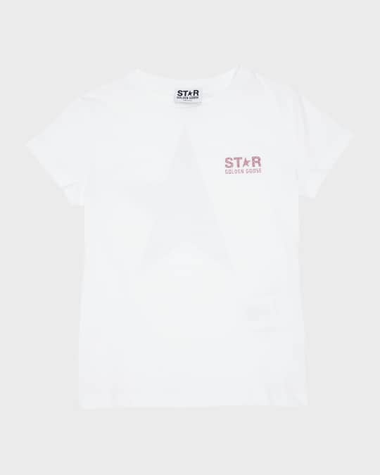 Girl's Glitter Logo-Print T-Shirt, Size 12