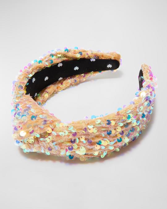 Lele sadoughi sequin headband Lele Sadoughi Sequin Kelly Headband in Buffalo Check | REVOLVE main image 3