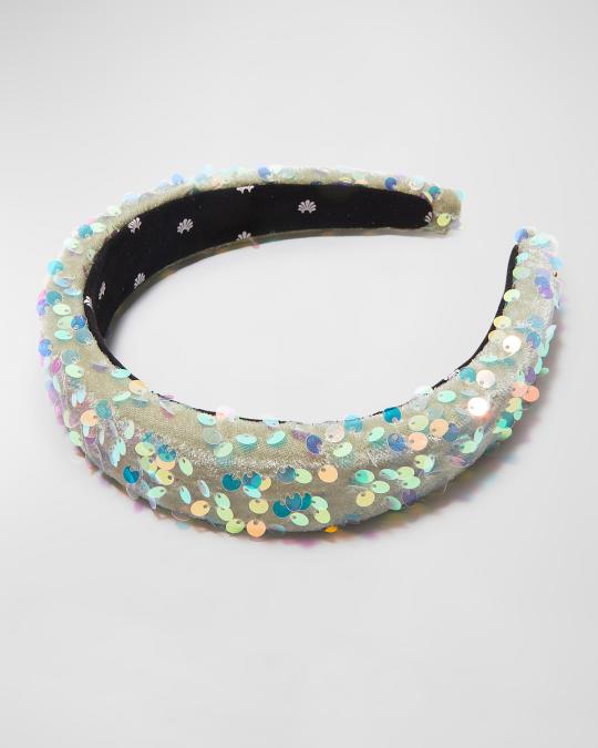 Lele Sadoughi Padded Sequin Alice Headband | Neiman Marcus display picture 3
