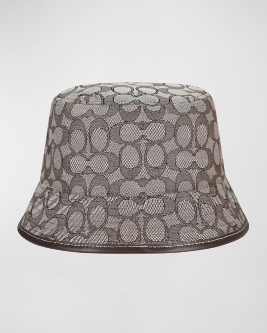 COACH バケットハット ブラック ロゴパターン Coach Signature C Jacquard Bucket Hat | Neiman Marcus