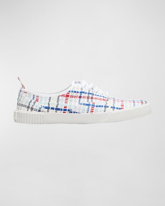 Thom Browne Men's Multi-Woven Textile Low-Top Sneakers
