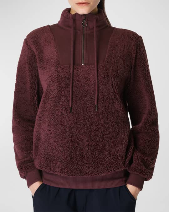 SWEATY BETTY Sherpa Half Zip Sweatshirt