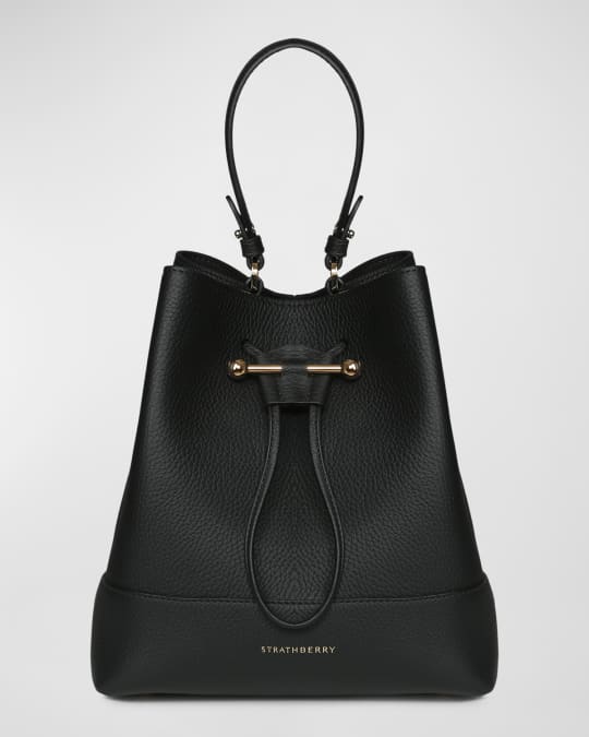 Lana Osette Midi Leather Bucket Bag