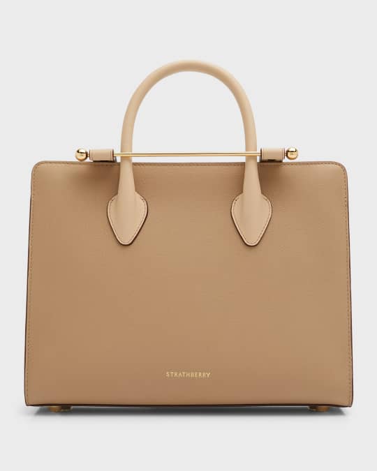 Shop Strathberry The Strathberry Midi Croc-Embossed Leather Tote