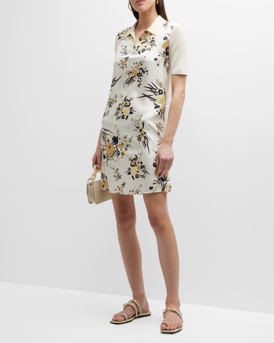 Tory burch printed linen shift dress top