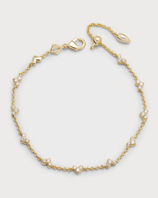 Kendra Scott Haven Heart Gold Chain Bracelet in Multi Mix