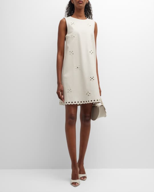 eyelet embroidered shift dress Tuckernuck Fern Floral Eyelet Pilar Dress and Short Set Green / M main image 0