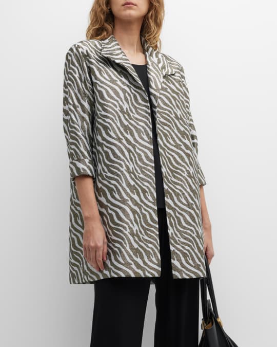 Exotic Escape 3 4 Sleeve Jacquard Jacket