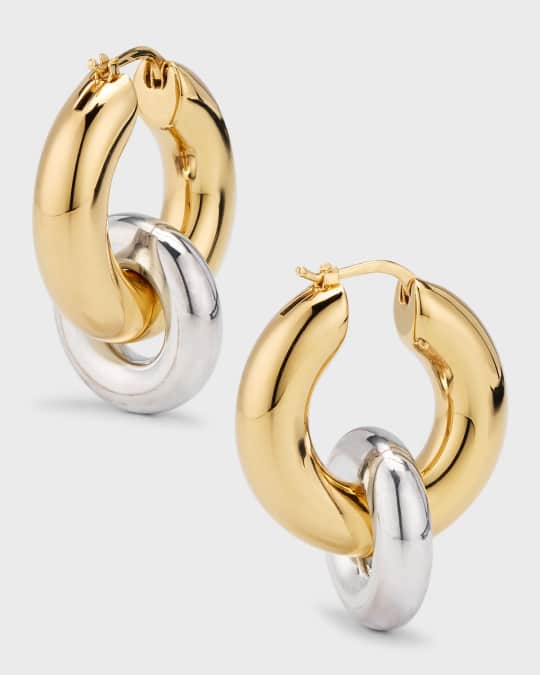 Jil Sander small hoop earrings - Gold
