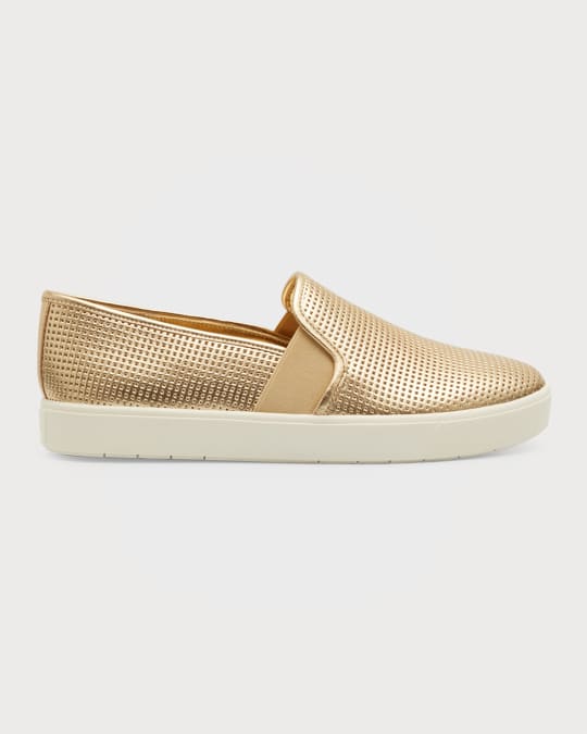Metallic slip on sneakers online