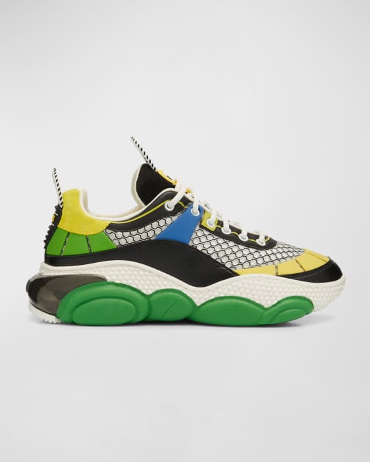 格安販売中 Moschino Men's Sneakers Fashion Mesh Teddy Bubble Multicolor ジャケット・アウター