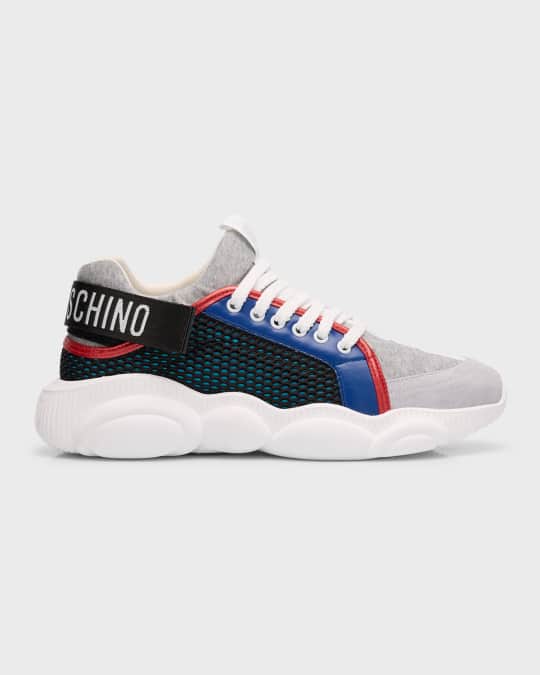 Moschino Men's Teddy Fashion Sneakers with Strap | Neiman Marcus