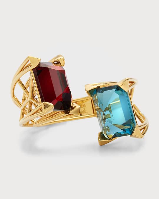 Garnet and yellow topaz ring store