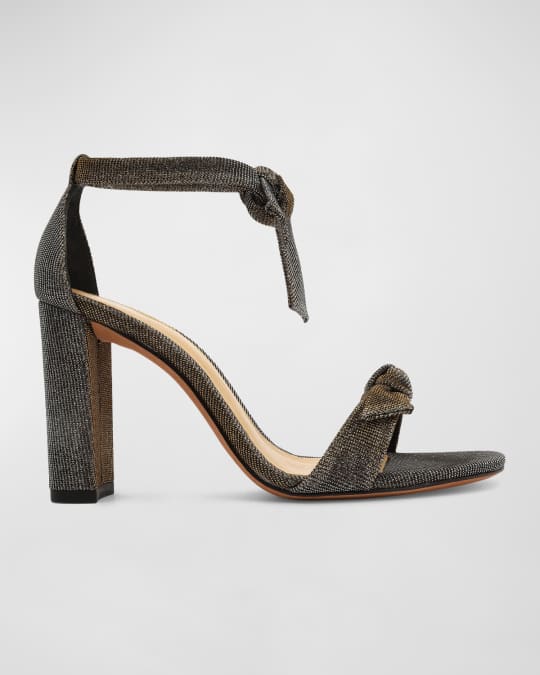 Clarita Metallic Ankle-Tie Sandals