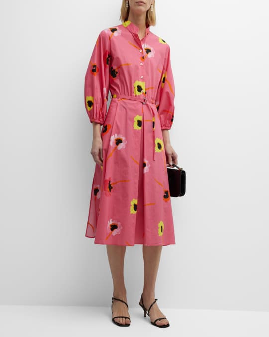Elfrida bud print silk dress 2025