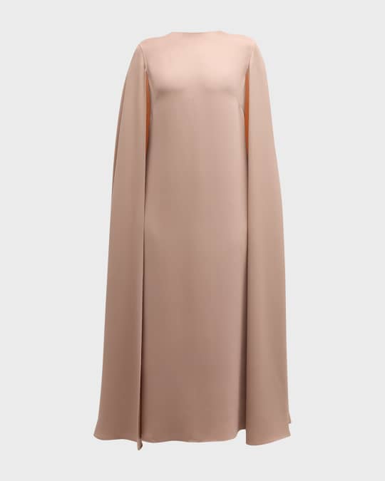 Valentino Garavani Cady Couture Midi Dress with Cape Back