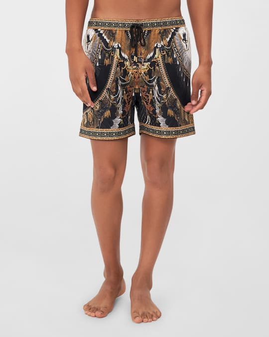 Camilla Men's ElasticWaist Boardshorts Neiman Marcus