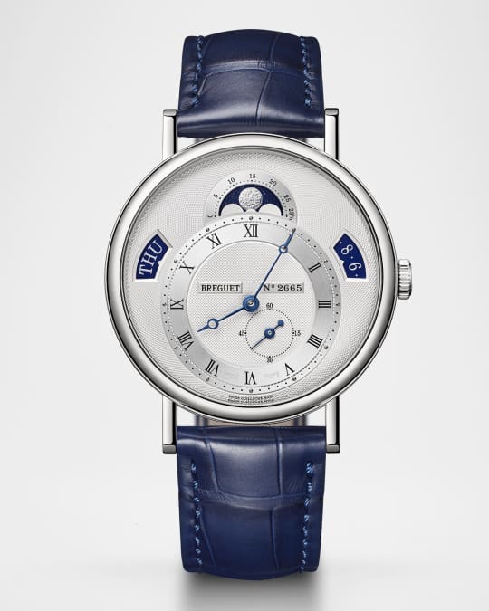 Classique Calendrier 18K Rose Gold 39mm Watch with Alligator Strap