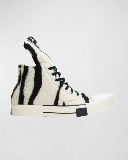 x Converse Men s TURBODRK Zebra Print High Top Sneakers